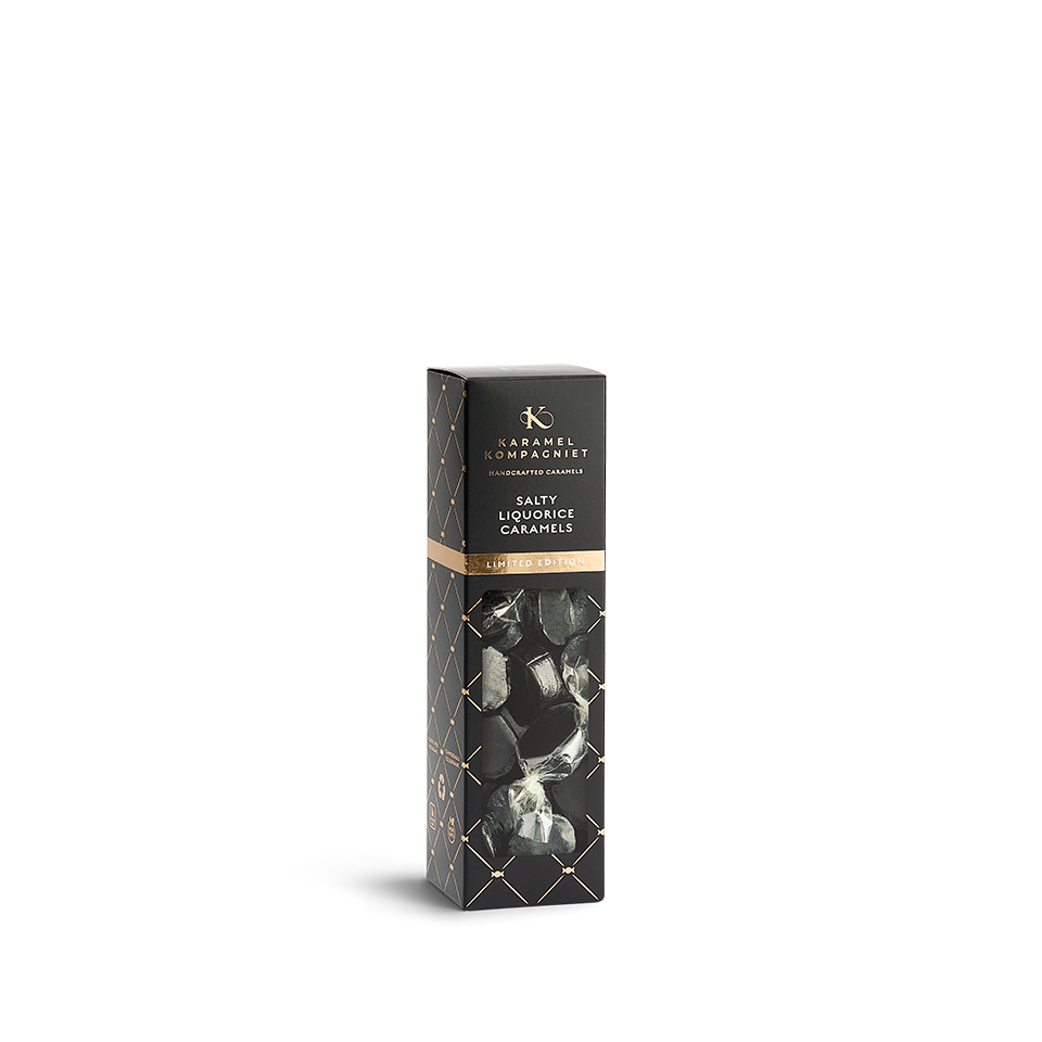 Lakridskarameller med Sydesalt - Limited Edition fra Karamel Kompagniet oprejst
