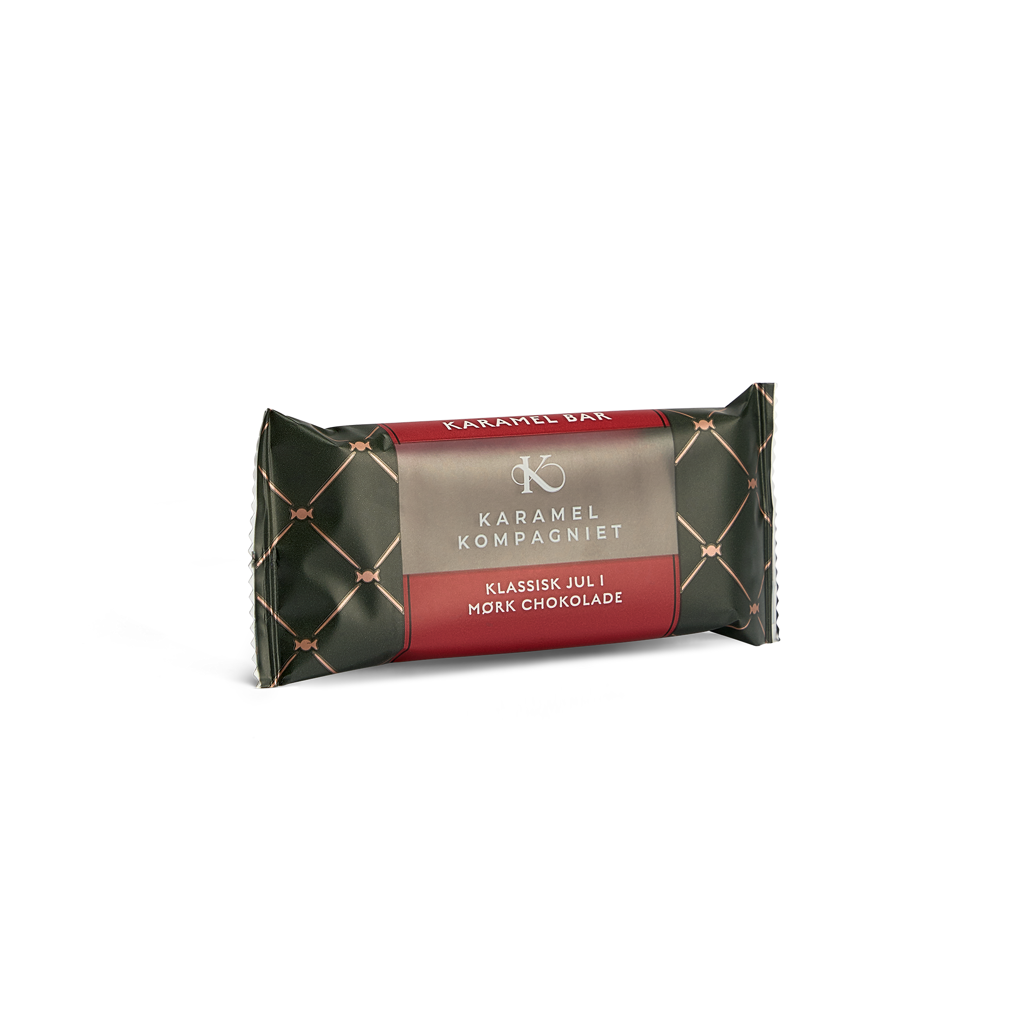 Chokoladeovertrukken Julekaramel Bar indpakket